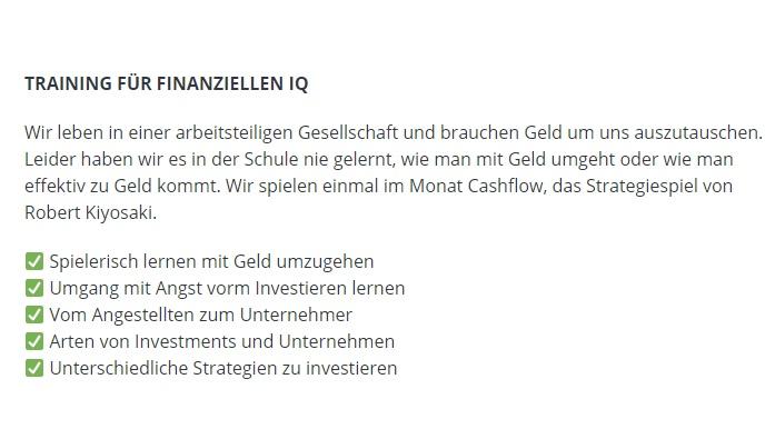 Investment Schulungen